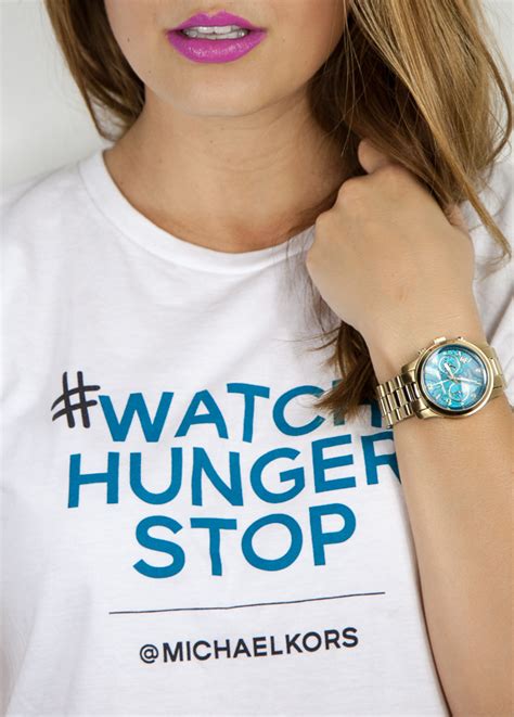 watch hunger stop michael kors shirt|Michael Kors world hunger watch.